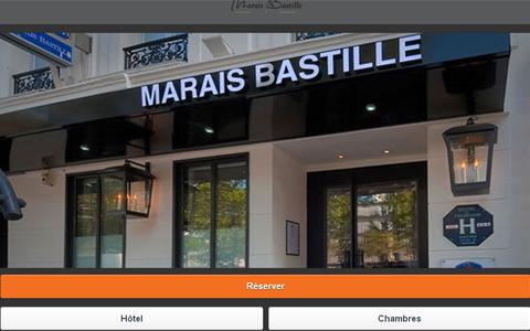 Hotel Booking via Smartphone: new mobile website Hotel Marais Bastille